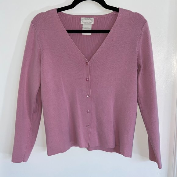 Vintage pink cardigan sweater - Picture 1 of 4